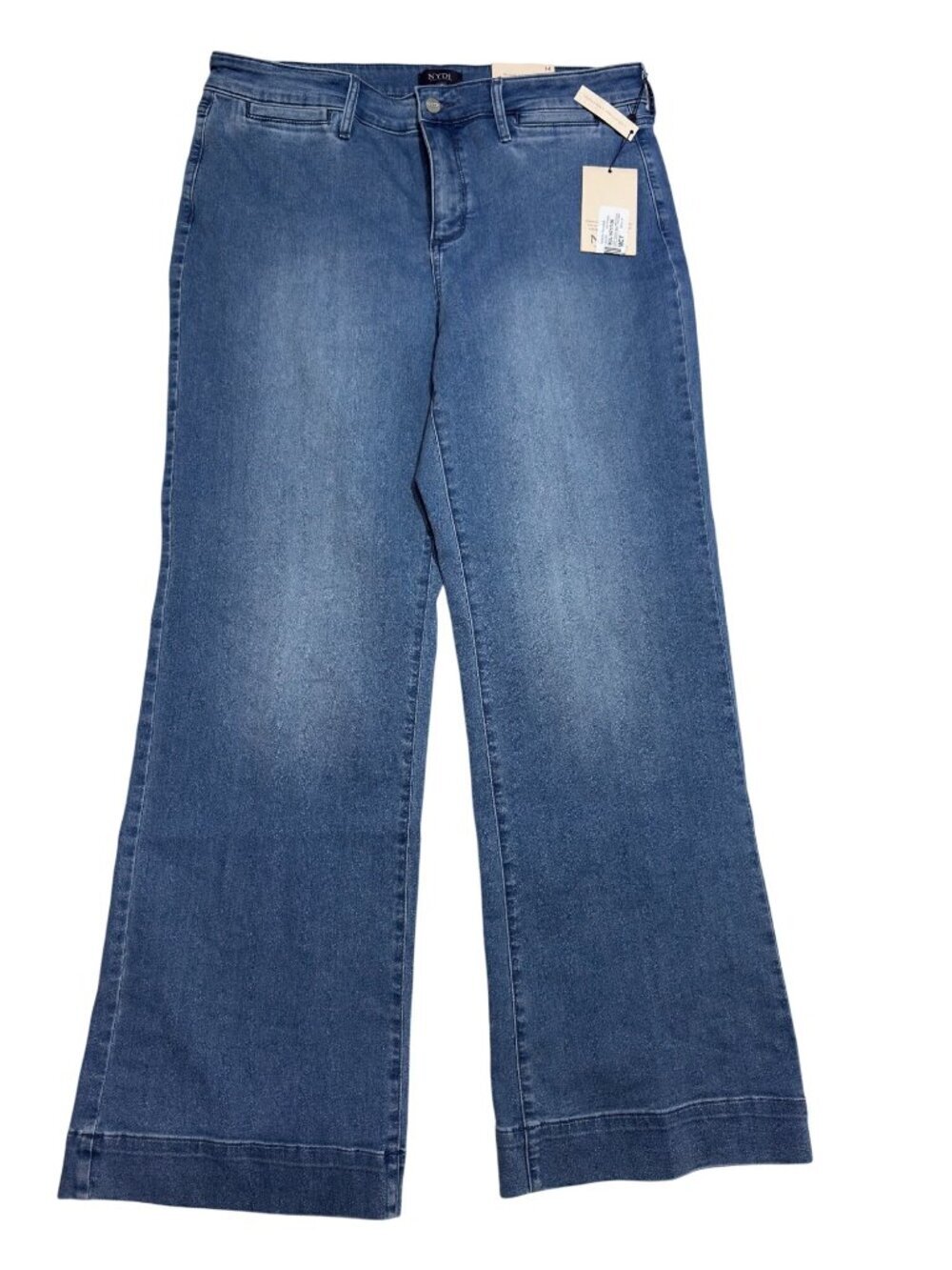 NWT NYDJ Teresa Everly Light Wash Trouser Jeans Lift Tuck Size 14 MSRP $119